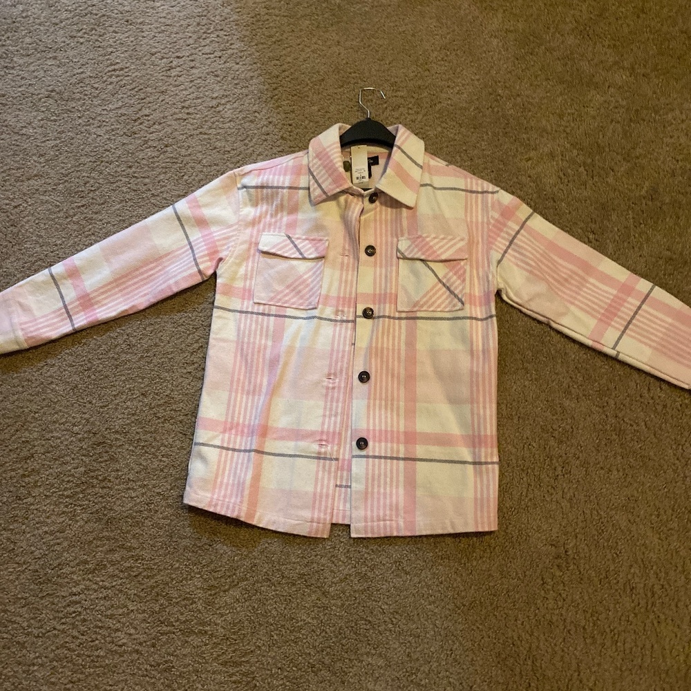 Pink/white flannel